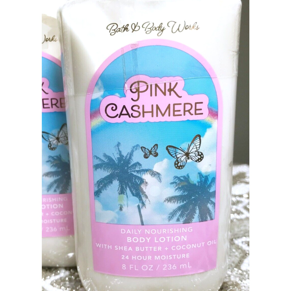 Bath & Body Works PINK CASHMERE 8 oz Daily Nourishing Body Lotion (x3) Jasmine - Picture 2 of 4